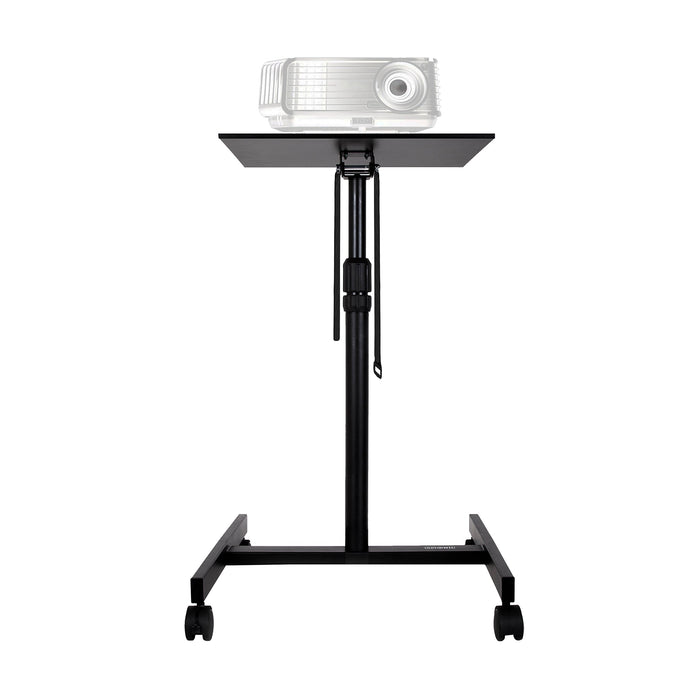 Zoomgoods Sit-Stand Desk WPS27 | Portable Ergonomic Desk for Laptop | 50x40cm Platform | Multi-Use Video Projector Table on Wheels | Adjustable Height and Tilt | 10kg Capacity | Home Office Workspace