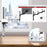 Zoomgoods Single Monitor Stand DM351X3 WE Monitor Arm Riser Mount for 13-27” Computer Screen Height Adjustable Clamp Stands for PC Gaming Work Desk, Home & Office Studio, VESA 75 100