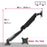 Zoomgoods Monitor Arm Stand DMUSB5X1 | Single PC Desk Mount | Headphone, USB, Microphone Extension Sockets | 13-27” LED LCD Screen | VESA 75/100 | Full Motion (Tilt -90°/+85°, Swivel 180°, Rotate 360°)