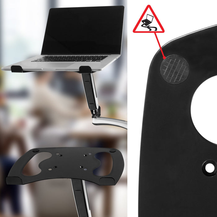 Zoomgoods Laptop Attachment Stand DML2, Desk Mount Support Tray for Laptop, Tablet or MacBook, VESA 75/100, 8kg Capacity, Compatible with DM15 DM25 DM45 DM55 DM65 DMUSB DMDC DMG