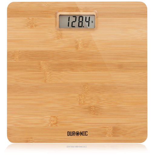 Zoomgoods Digital Bathroom Body Scales BS503 - Measures Body Weight in Kilograms, Pounds and Stones - Lightweight Eco-Friendly Bamboo Design, Step-On Activation, Precision Sensors, 180kg Capacity