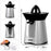 Zoomgoods Electric Citrus Juicer JE6SR Silver 100W Powerful Citrus Press Juicer Ideal for Fresh Citrus Juice Oranges Lemons Lime Squeezer Juice Machine 2 Interchangeable Press Cones