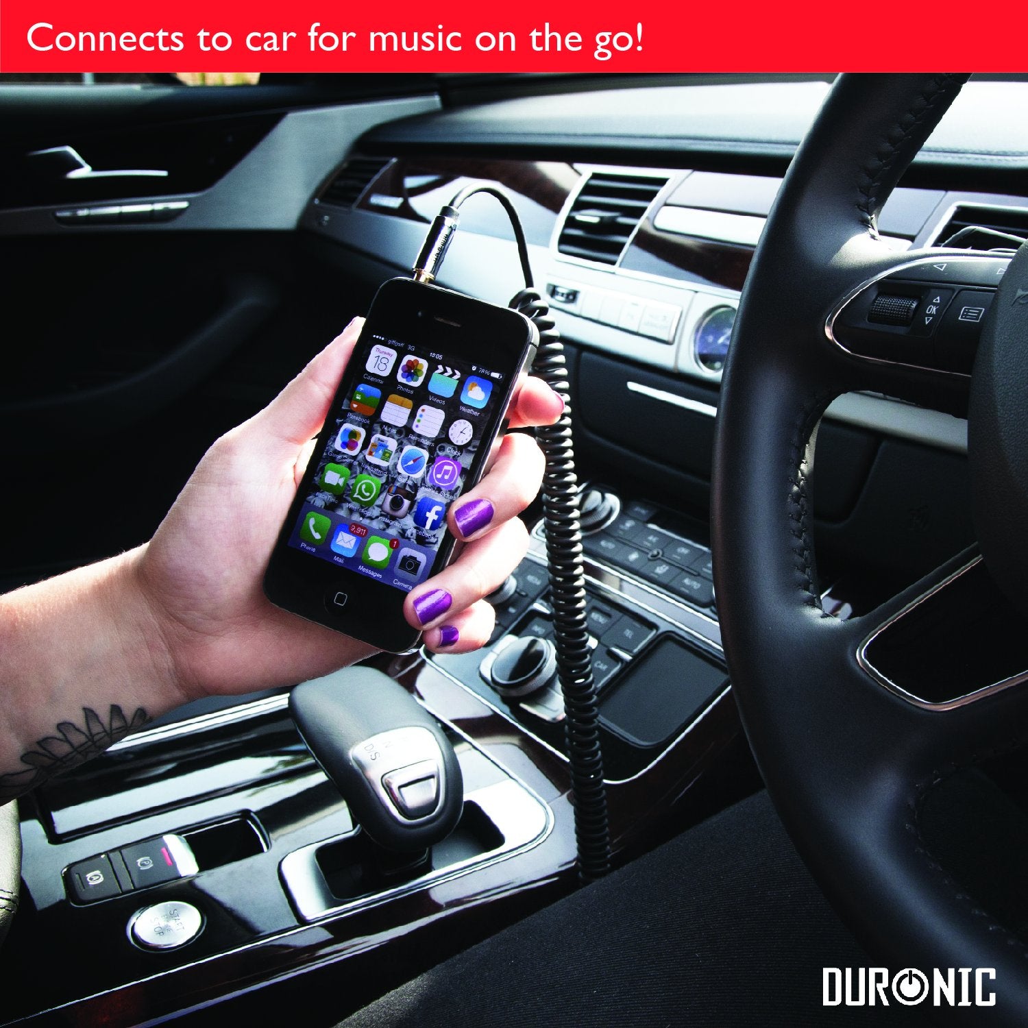 Zoomgoods Aux Audio Cable 0.5m | 3.5mm Male-to-Male Jacks | Coiled Auxiliary Lead that Extends to 0.5 Metres | Extendable Cable for Music, Headphones, Tablets, MP3 Players, Smartphones, Car Headphones