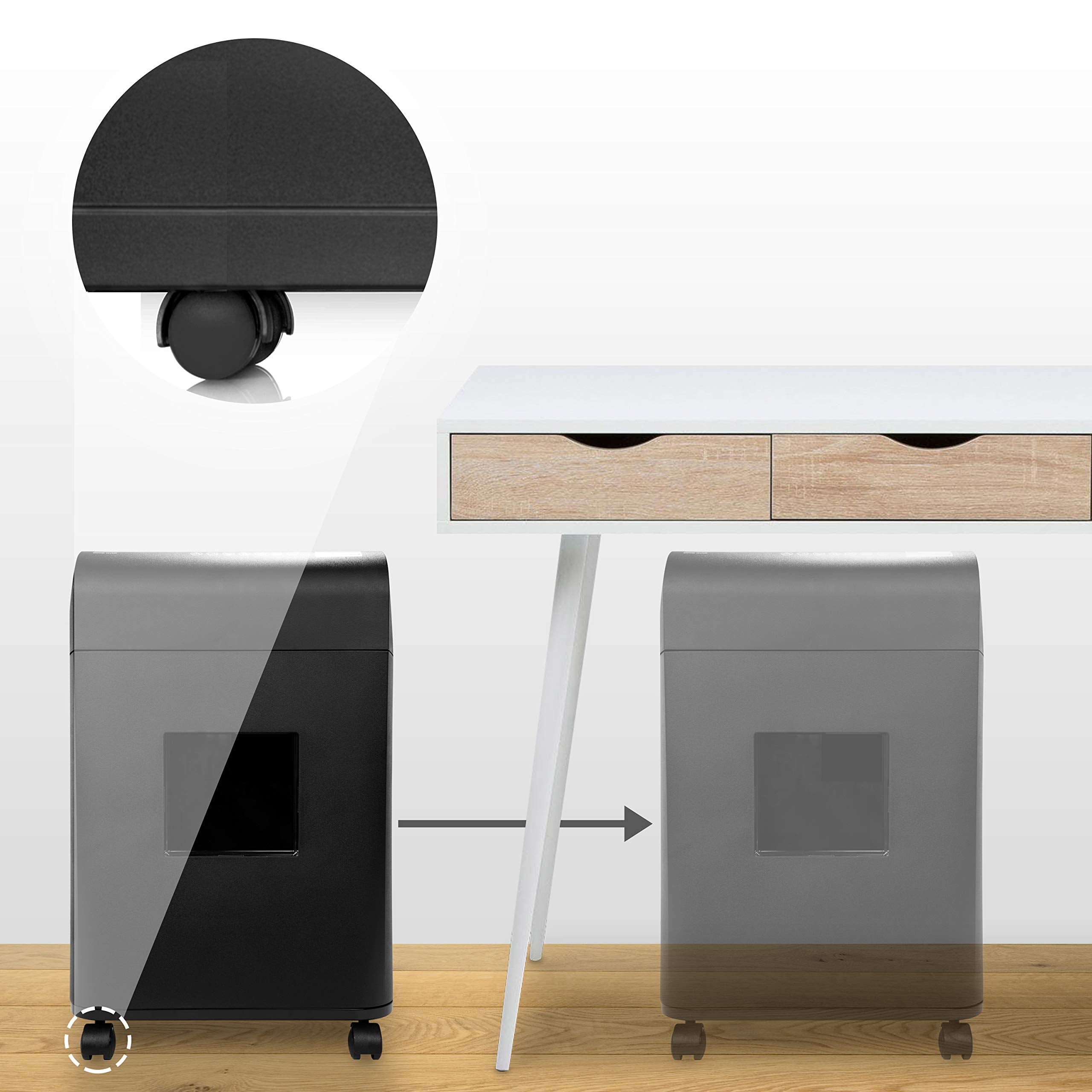 Zoomgoods Cross Cut Paper Shredder PS609, Shred 9 Sheet Heavy Duty Small Electric Shredders, Data Shredding Machine for Home Use, Office, Shreds Papers, Credit Cards, Envelopes, Documents - Black, P4