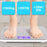 Zoomgoods Digital Bathroom Body Scales BS603 | Measures Body Weight in Kilograms, Pounds and Stones | Silver Glass Design with Purple Backlight | Step-On Activation | Precision Sensors | 180kg Capacity