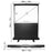 Zoomgoods Projector Screen FPS60/43 HD Projection Screens, 60” Floor Projection Movie Screen, 4:3 Ratio Home Theatre Cinema Screen, Ideal for Home, Classroom, Office Presentations