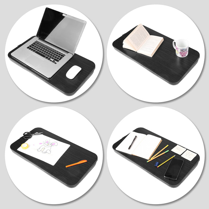 Zoomgoods Laptop Tray with Cushion DML412 Ergonomic Lap Desk Cushioned Lap Trays with Handles Portable Laptop Desk Riser Stand for Home Office Work Bed Gaming