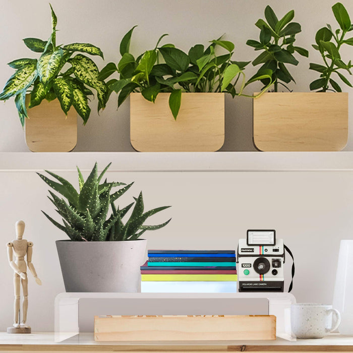 Zoomgoods Monitor Stand Riser DM053 | Laptop and Screen Stand for Desktop | Clear Acrylic | Support for a TV or PC Computer Monitor | Ergonomic Office Desk Shelf | 30kg Capacity | 50cm x 20cm