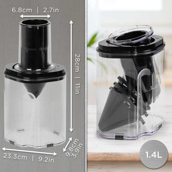 Zoomgoods Vegetable Spiraliser HBS35 - 3 Blade Sizes For HB35 Hand Blender, 1.4L Capacity, Lightweight Compact Ideal for Veggie Pasta, Zucchini, and Carrot Spaghetti