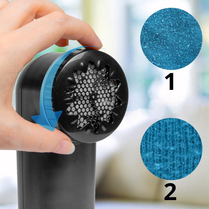 Zoomgoods Bobble Remover FS22 BK Fabric Shaver Defuzzer Clothing Lint Removers, Depiller, Small Fuzz Pill Debobbler for Couch Clothes Sweaters - Black / Rose Gold