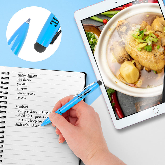 Zoomgoods Stylus Pens IS10M [Multi Colour] [pack of 10] Refillable Ballpoint Pen & Rubber Stylus 2-in-1, Capacitive Stylus Pens for Touch Screen Devices for iPad, Tablet, Surface, Laptops, Kindle