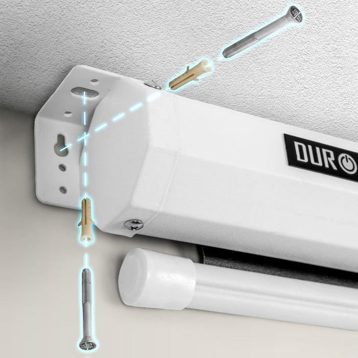 Zoomgoods Projector Screen MPS70 /169 WE, Manual Projection Screens,70” Pull Down Movie Screen, 16:9 Ratio Home Theatre Cinema Screen, Ideal for Home, Classroom, Office Presentations White