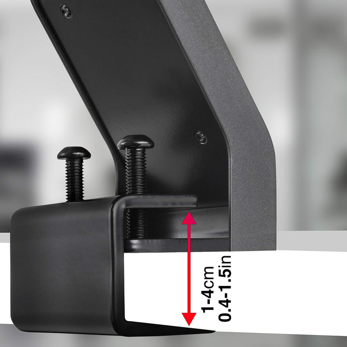 Zoomgoods DM12X1 Monitor Arm Stand, Low Profile, 17 - 30 inch Single LCD LED Desk Mount Bracket with Tilt and Swivel (Tilt +15°/-15°,Rotate 360°)