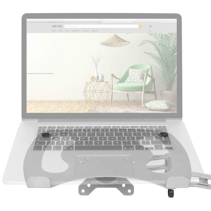 Zoomgoods Laptop Attachment DML1 /SR | SILVER Desk Mount Support Tray for Laptop/Tablet/MacBook | VESA 75/100 | 8kg Capacity | Compatible with DM15 DM25 DM35 DM45 DM55 DM65 DMUSB DMDC DMG Monitor Stands