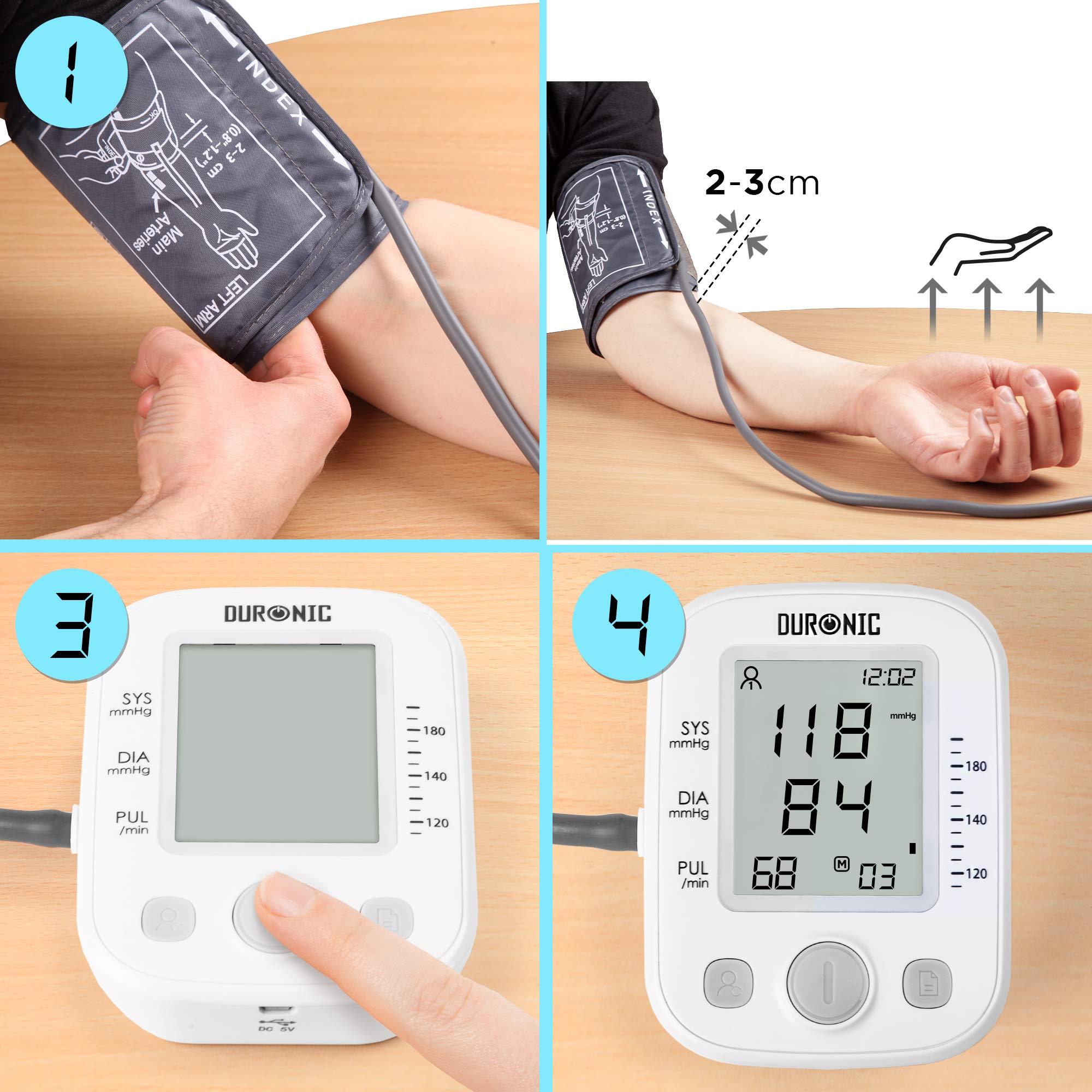 Zoomgoods Blood Pressure Monitor BPM200 CE Approved and Medically Certified Automatic Upper Arm Monitor 2 user 99 Record Memory for Accurate Home use