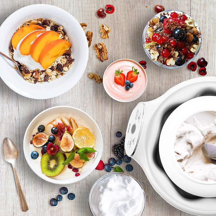 Zoomgoods Spare Large Yoghurt Pot P1YM1 | Set of 1 Ceramic Jar | Compatible with Zoomgoods YM1 and YM2 Yogurt Maker Machines | 1.5L Batch Size Bowl with Lid