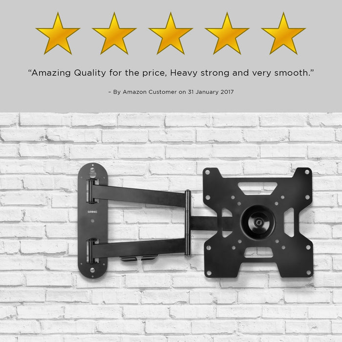 Zoomgoods TVB1135 TV Bracket, Cantilever Wall Mount for 23-37" Television Screen, Tilting Action +15°/-15, Fits up to 200x200mm, For Flat Screen (25kg)