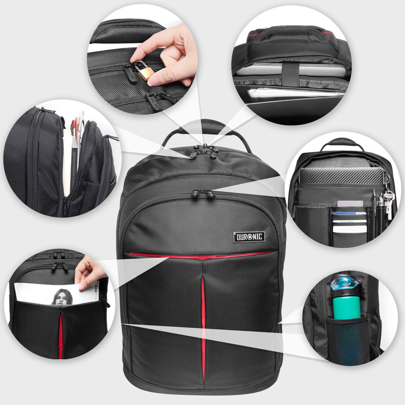 Zoomgoods Travel Laptop Backpack, Work Bag, Lightweight Laptop Bag 15.6” School Rucksack, Backpack for Computer, business, school, Children, Ladies, Gym, Water Resistant, Gift for Women for men LB23