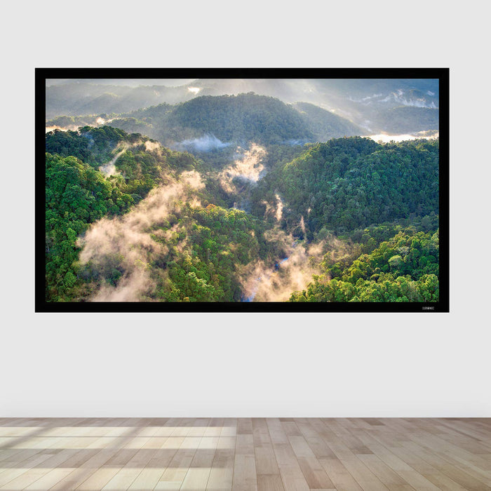 Zoomgoods Projector Screen FFPS100 Wall Mountable HD Projection Screens, 100” Fixed Frame Movie Screen, 16:9 Ratio Home Theatre Cinema Screen, Ideal for Home, Classroom, Office Presentations