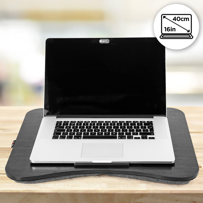 Zoomgoods Laptop Tray with Cushion DML432 Ergonomic Lap Desk Cushioned Lap Trays with Handles Portable Laptop Desk Riser Stand for Home Office Work Bed Gaming