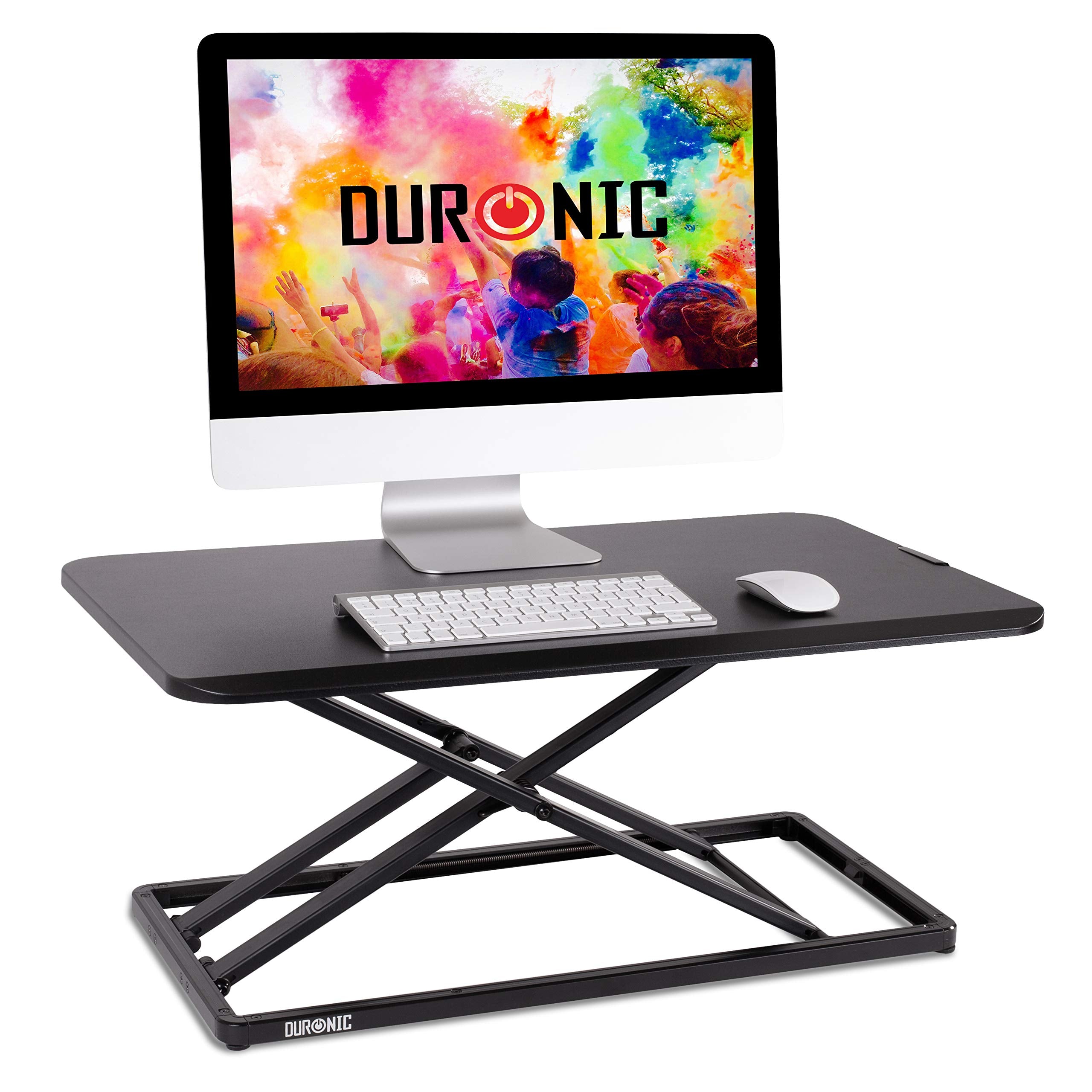 Zoomgoods Sit-Stand Desk DM05D20 | Height Adjustable Office Workstation | 74x45cm Platform | Riser for PC Computer Screen, Keyboard, Laptop | 10kg Capacity | Ergonomic Desktop Table Converter…