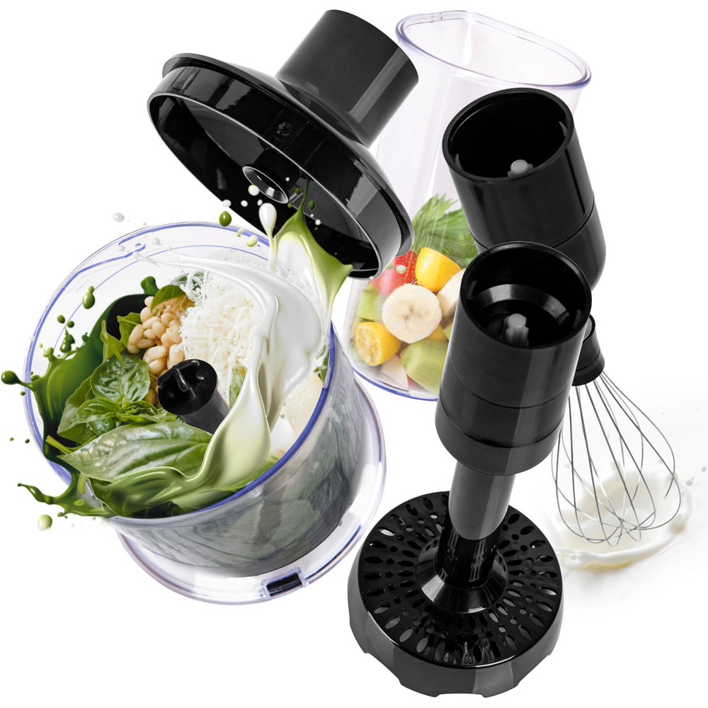 Zoomgoods Hand Blender Accessories HBA35 for Hand Blender HB35B Includes Whisk & Masher Attachments, Dual Blade Chopper & 600ml Jug