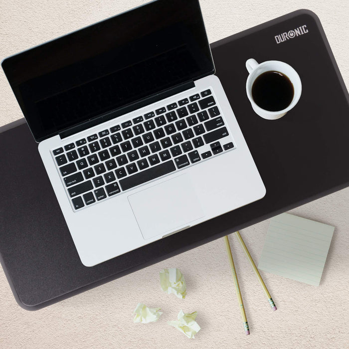 Zoomgoods Monitor Stand Riser DM06-1 | Laptop and Screen Stand for Desktop | Black MDF | Support for a TV Screen or PC Computer Monitor | Ergonomic Office Desk Shelf | 10kg Capacity | 63cm x 30cm