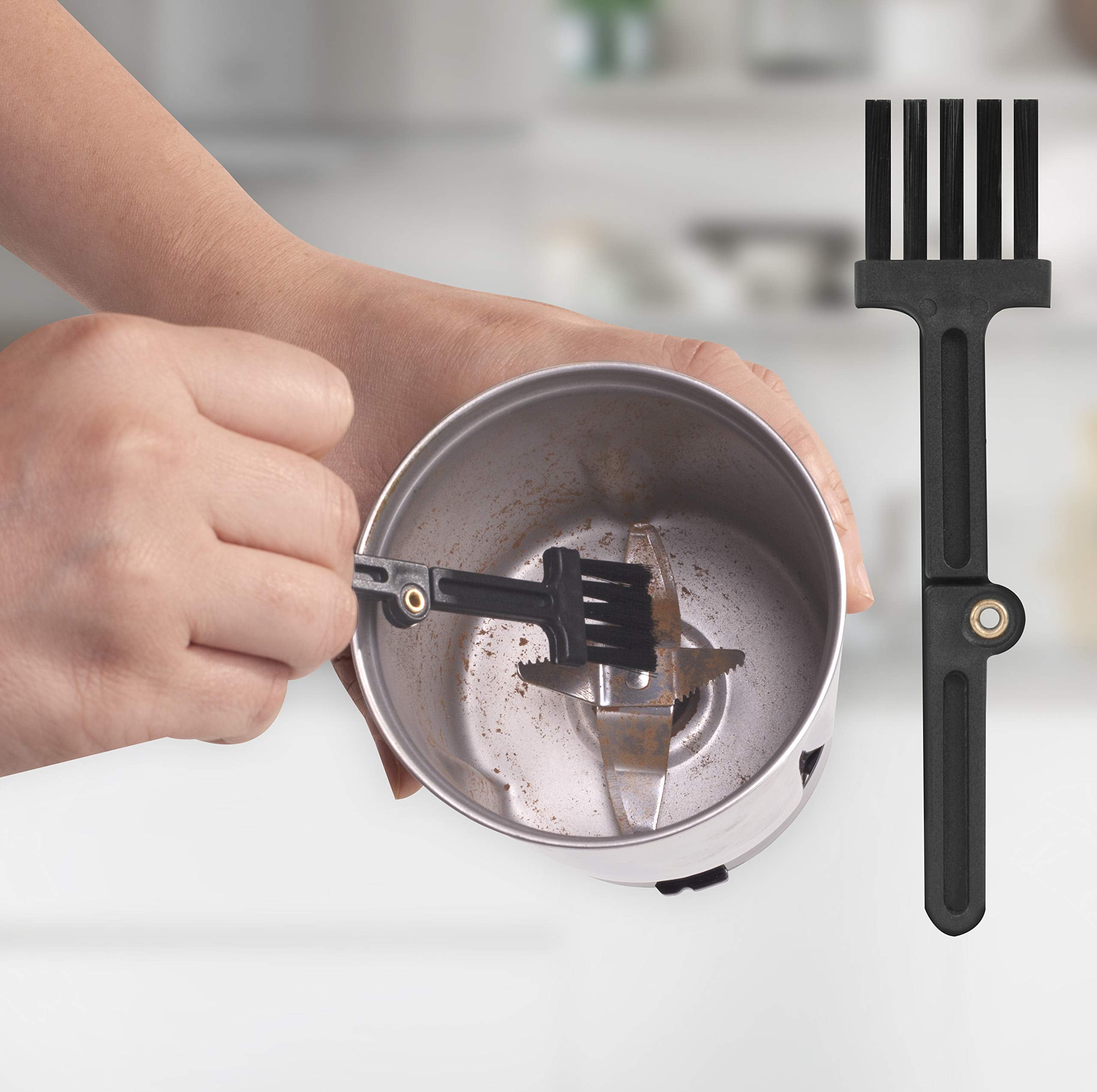 Zoomgoods Electric Spice Grinder Mill CG300 | 100g | 300W | Stainless-Steel Blade | For Beans, Herbs, Spices, Nuts, Seeds, Pulses and Fruit | Mini Chopper | Small Blender for Wet and Dry Ingredients