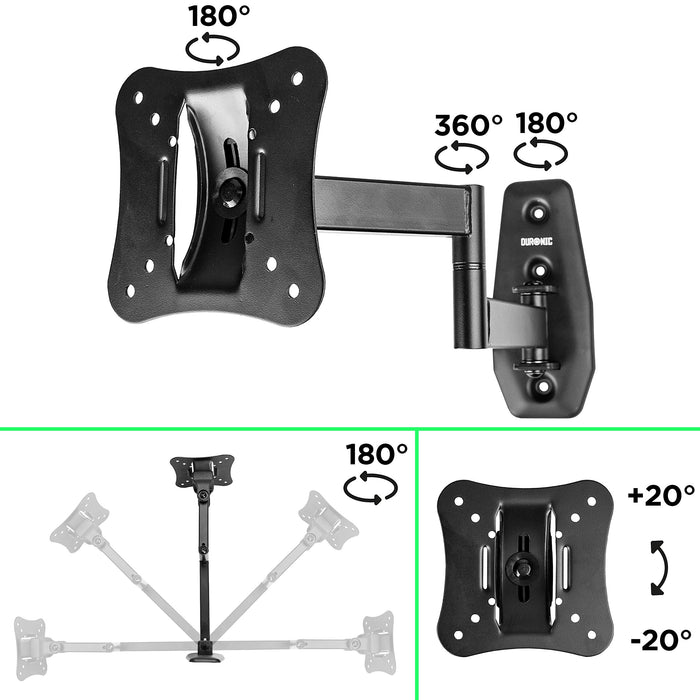 Zoomgoods TV Wall Bracket Mount for 13-30 Inch TVB0920 Vesa 100 Universal Monitor Heavy Duty Tilt Swivel Cantilever 13" 15" 17" 19" 20" 22" 24" 30" Inch LCD | Plasma | LED | 3D | 4K | OLED | QLED TV