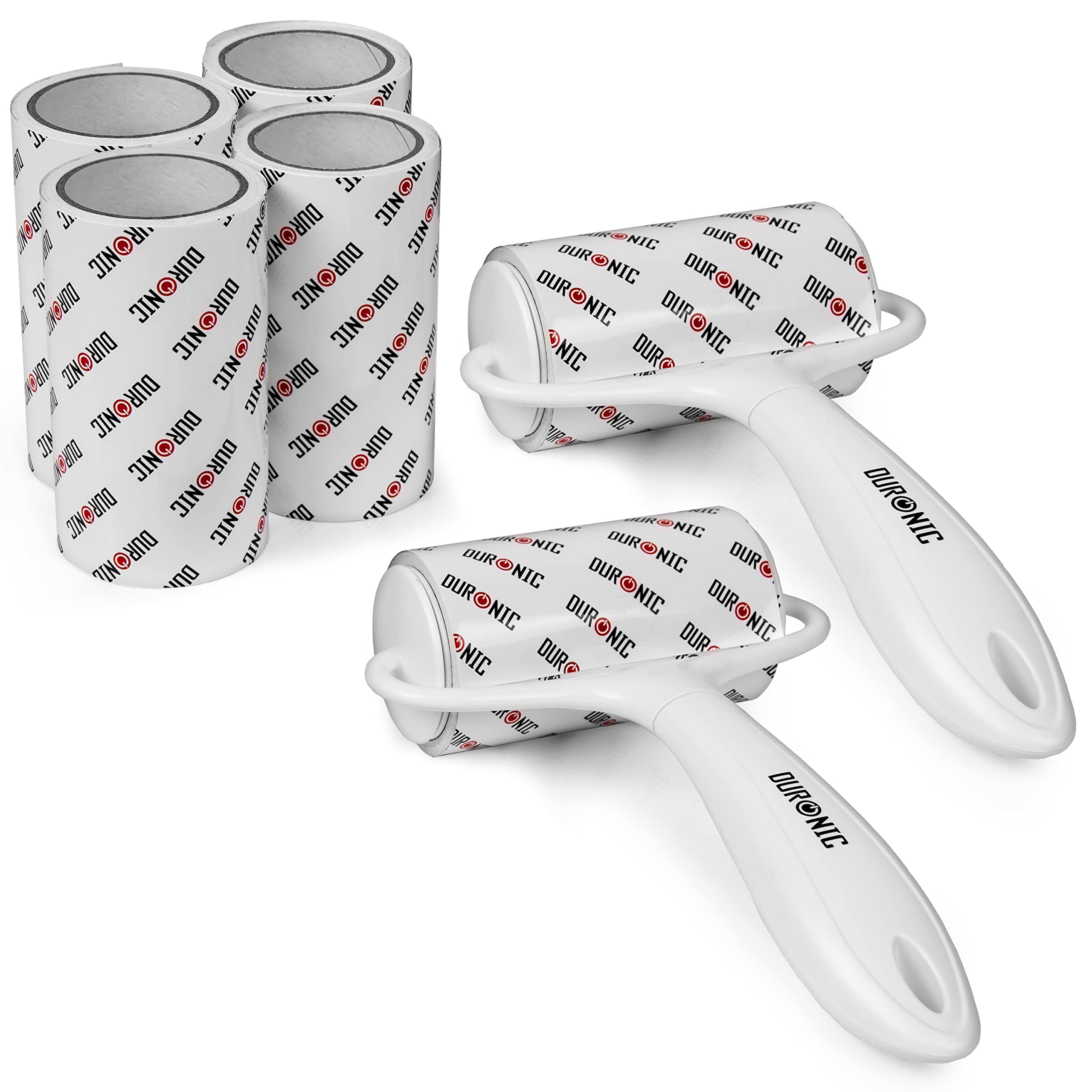 Zoomgoods 2x Lint Rollers (60 Sheets per roll) + 4 Refills ROLL2X4, Extra Sticky Lint Remover for Fabric and Clothing, Removes Pet Hair, Dust, Lint Fluff from Carpet and Upholstery