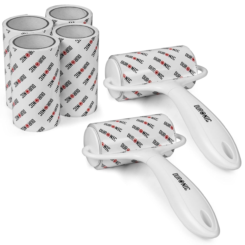 Zoomgoods 2x Lint Rollers (60 Sheets per roll) + 4 Refills ROLL2X4, Extra Sticky Lint Remover for Fabric and Clothing, Removes Pet Hair, Dust, Lint Fluff from Carpet and Upholstery
