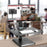 Zoomgoods Sit-Stand Desk DM05D14 | Height Adjustable Office Workstation | 65x51cm Platform | Raises 7-44cm | Riser for PC Computer Screen and Keyboard | Ergonomic Desktop Converter with Screen Mount