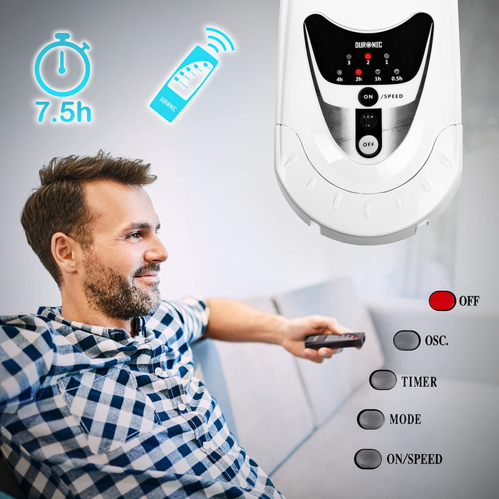 Zoomgoods Wall Mounted Fan FN55 BK 16” Wall Fan with Remote Control Electric Cooling Fan with 3 Speeds & Timer Indoor Fans with 5 Blades for Cooler Air Home Offices