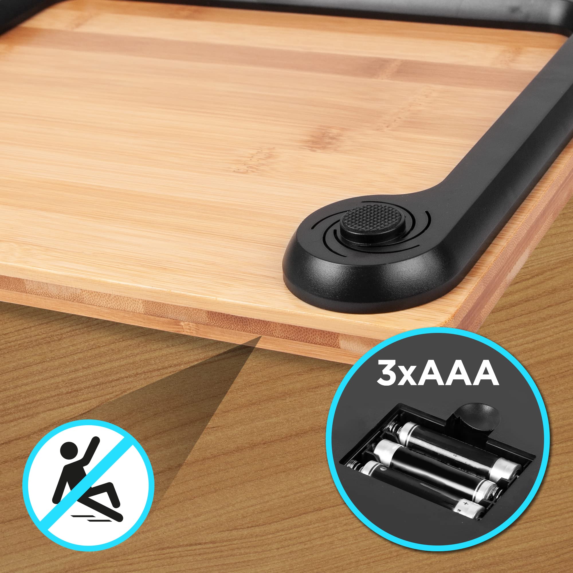 Zoomgoods Digital Bathroom Scales BS504 Body Weight Weighing Scales Stone lb kg High Precision Sensors 180kg Capacity Eco-Friendly Bamboo Design