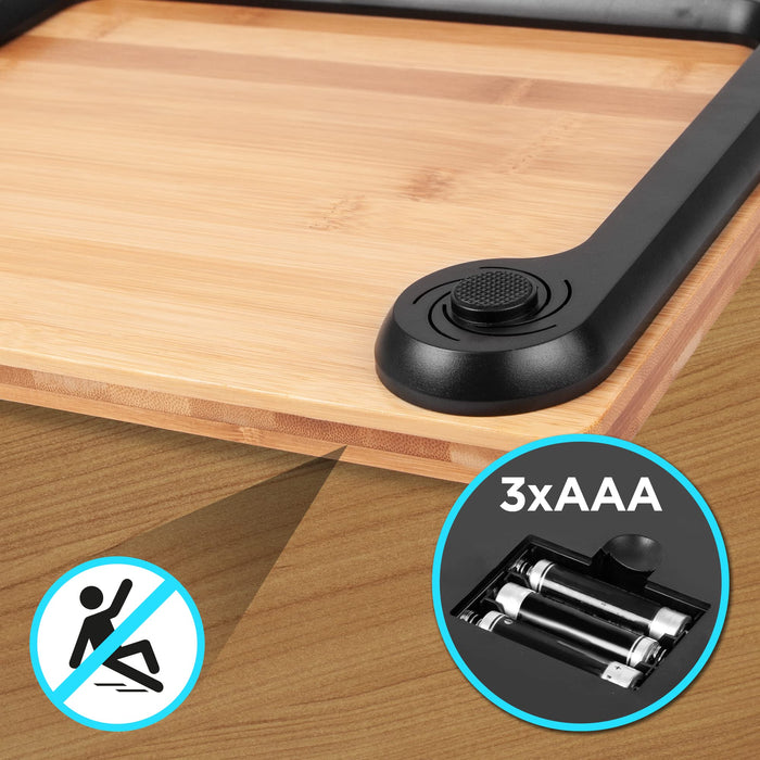 Zoomgoods Digital Bathroom Scales BS504 Body Weight Weighing Scales Stone lb kg High Precision Sensors 180kg Capacity Eco-Friendly Bamboo Design