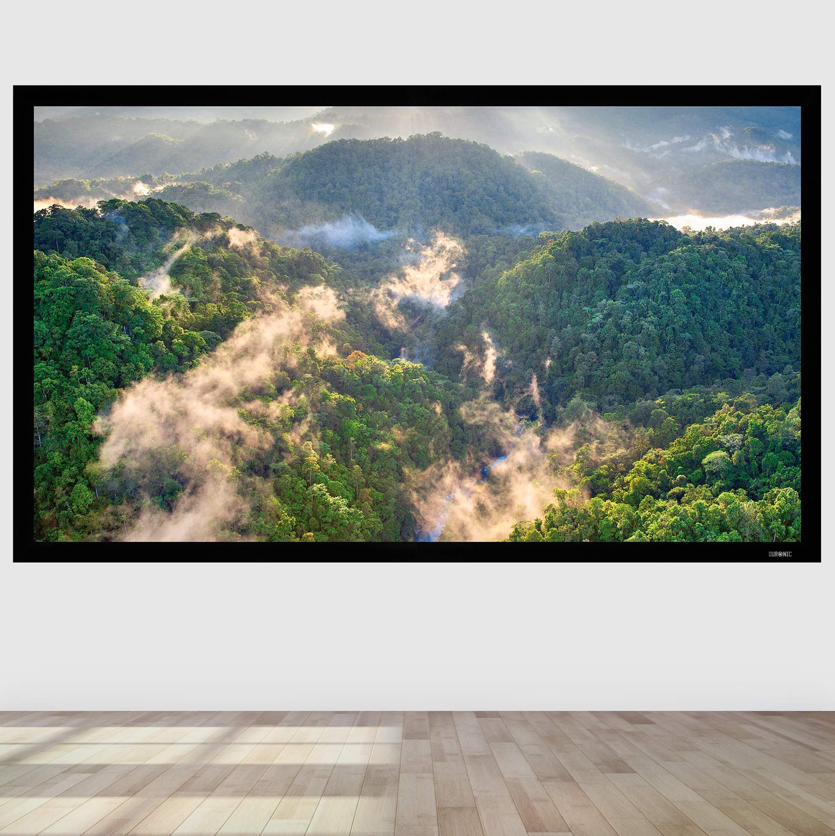 Zoomgoods Projector Screen FFPS150 Wall Mountable HD Projection Screens, 150” Fixed Frame Movie Screen, 16:9 Ratio Home Theatre Cinema Screen, Ideal for Home, Classroom, Office Presentations