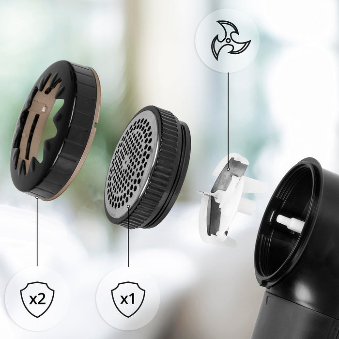 Zoomgoods Bobble Remover FS22 BK Fabric Shaver Defuzzer Clothing Lint Removers, Depiller, Small Fuzz Pill Debobbler for Couch Clothes Sweaters - Black / Rose Gold