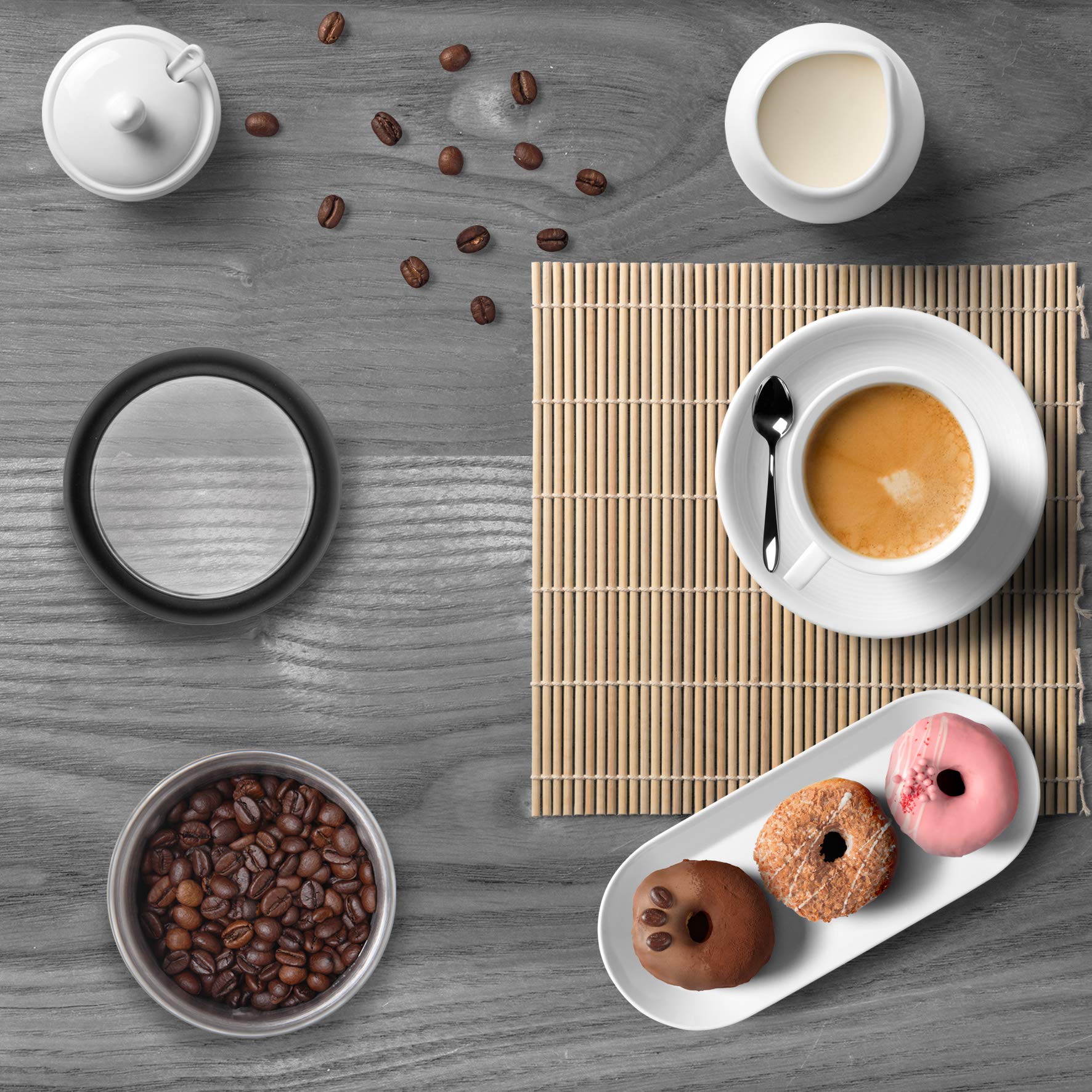 Zoomgoods Electric Coffee Grinder CG250, Spice Grinder Machine, Stainless Steel Blades Grinders, Fast Dry Mini Removable Grinding Mill Pot for Coffee Beans, Nuts, Seeds, Spices, Flax, Black