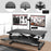 Zoomgoods Sit-Stand Desk DM05D17 | Height Adjustable Office Workstation | 82x45cm Platform | Raises from 12-49cm | Riser for PC Computer Screen, Keyboard, Laptop | Ergonomic Desktop Table Converter