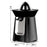 Zoomgoods Citrus Juicer JE6 BK | Electric Juice Extractor | Powerful 100W | Black and Stainless-Steel | 2 Cone Sizes | Dripless Spout | Squeezes and Presses Different Sized Fruits: Oranges, Lemons...