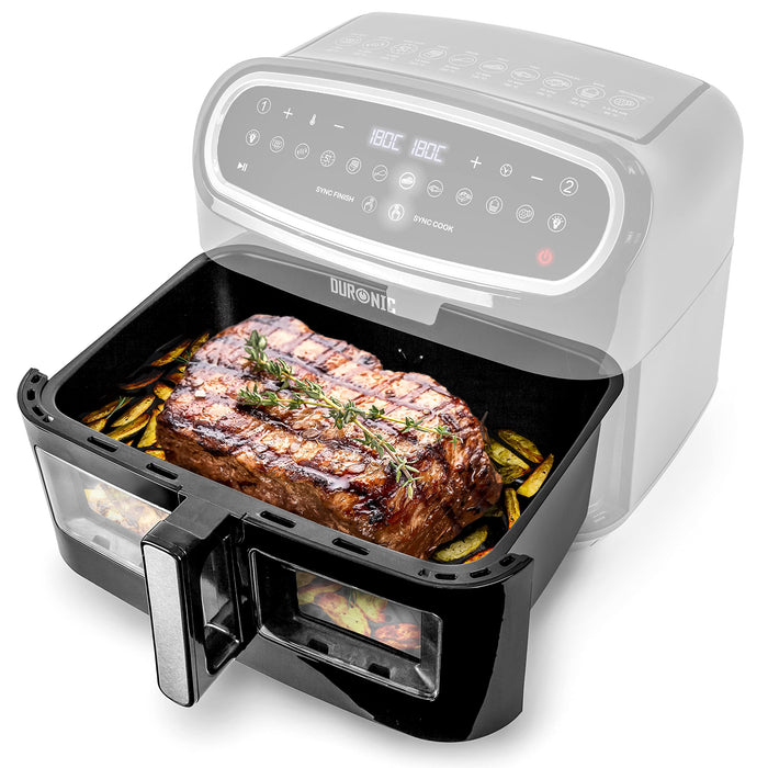 Zoomgoods Large Drawer AFD1 | LARGE DRAWER ONLY 2024 VERSION ONWARDS | 10L Drawer Specifically for the Zoomgoods AF24 Air Fryer, One Big Sync Cook Cooking Tray for Dual Zone Air Fryer