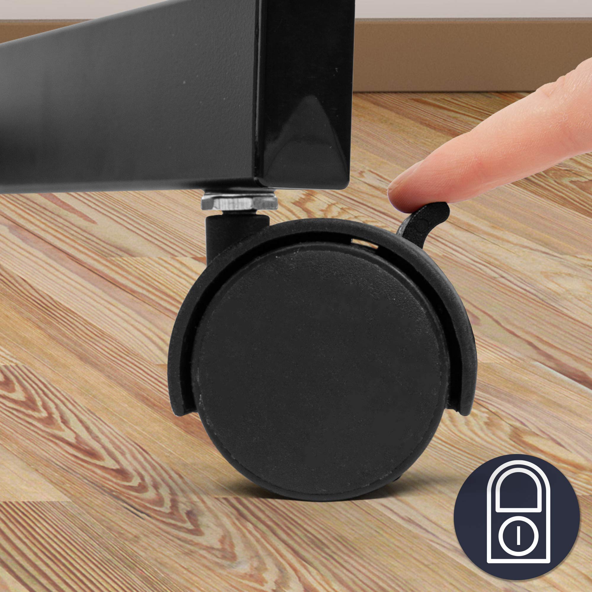 Zoomgoods Projector Stand WPS20 | Adjustable Floor Table Tray on Wheels Only | Tall Moveable Laptop Trolley | 5kg Capacity