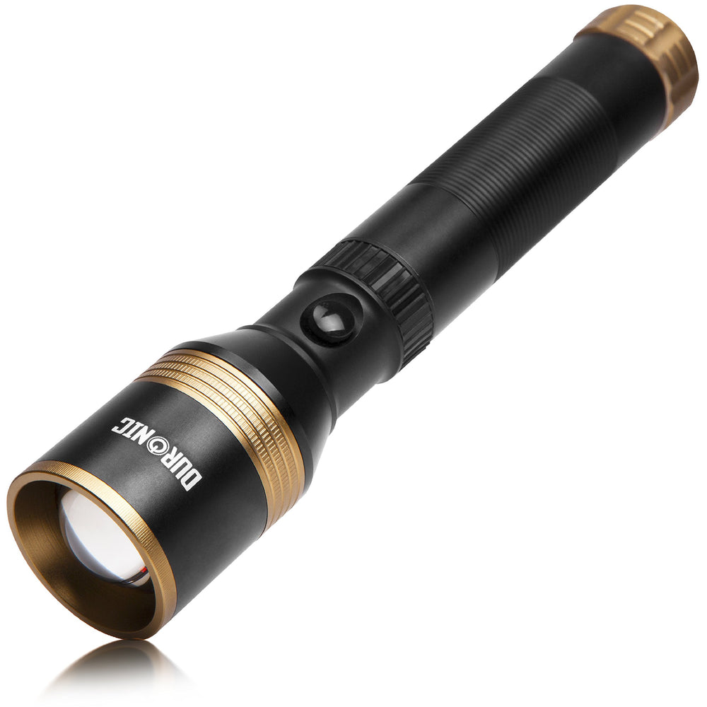 Zoomgoods Rechargeable Torch Flashlight LED Super Bright Light Powerful RFL901AA 600 Metres - 2200mAh battery - Adjustable beam with Mains Charger