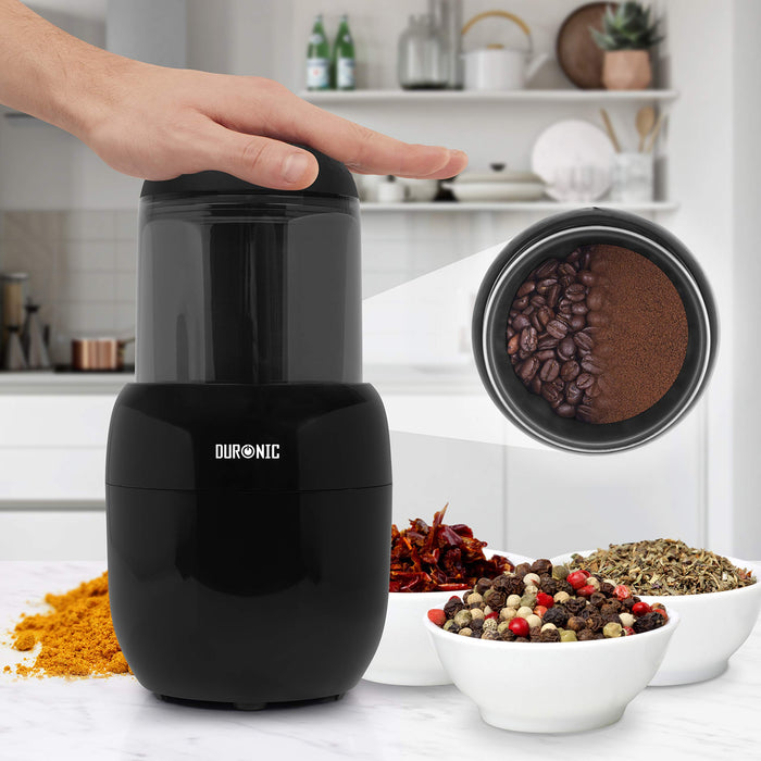 Zoomgoods Electric Spice Grinder Mill CG300 | 100g | 300W | Stainless-Steel Blade | For Beans, Herbs, Spices, Nuts, Seeds, Pulses and Fruit | Mini Chopper | Small Blender for Wet and Dry Ingredients