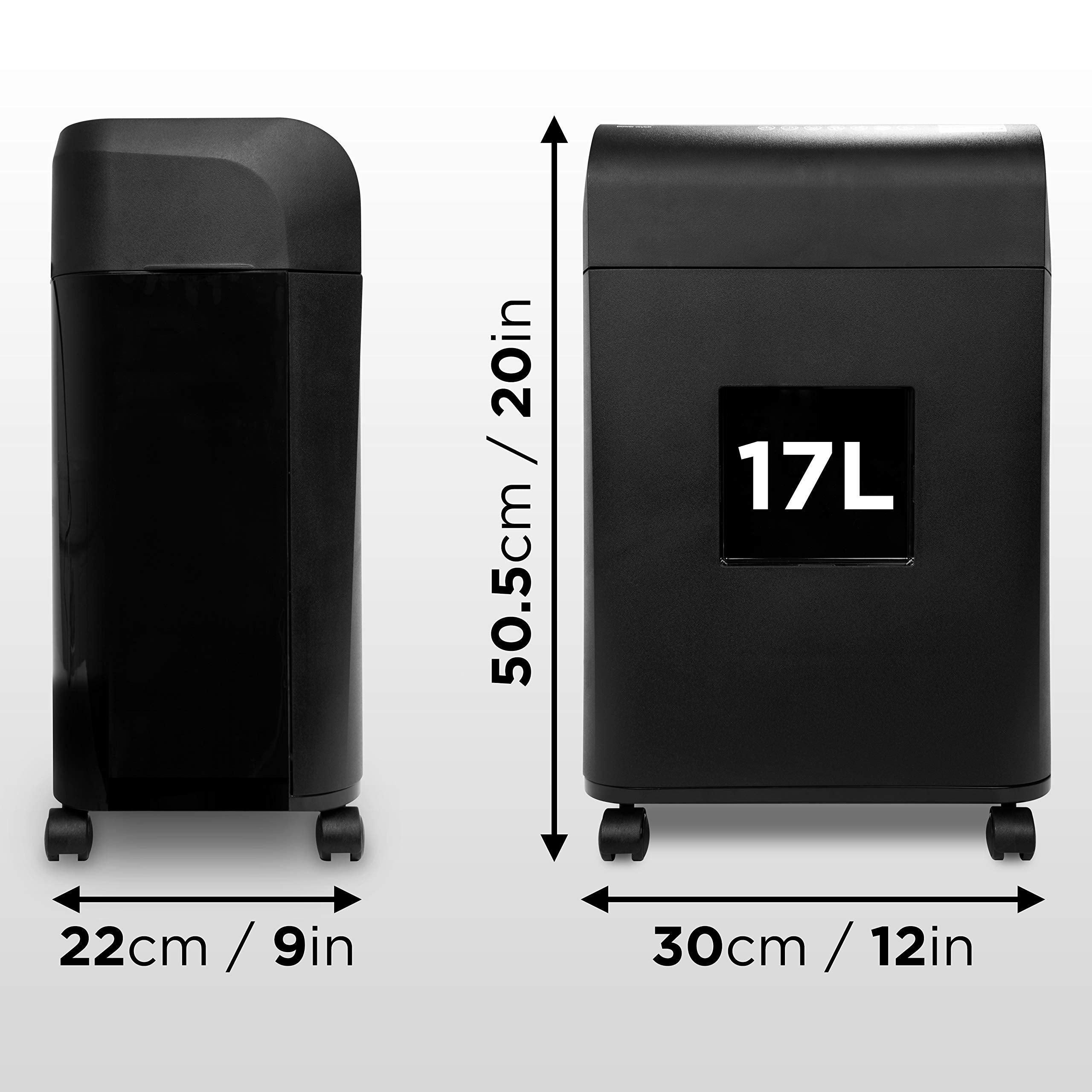 Zoomgoods Cross Cut Paper Shredder PS609, Shred 9 Sheet Heavy Duty Small Electric Shredders, Data Shredding Machine for Home Use, Office, Shreds Papers, Credit Cards, Envelopes, Documents - Black, P4