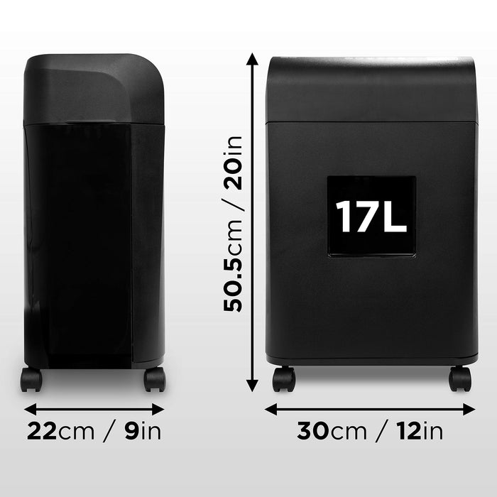 Zoomgoods Cross Cut Paper Shredder PS609, Shred 9 Sheet Heavy Duty Small Electric Shredders, Data Shredding Machine for Home Use, Office, Shreds Papers, Credit Cards, Envelopes, Documents - Black, P4