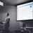 Zoomgoods Electric Projector Screen EPS115 /169 | 115 Inch Screen Size: 254.5 x 143cm / 100.5 x 56.5” 16:9 Ratio Matt White HD High Definition Ceiling Wall Mountable Home Cinema School