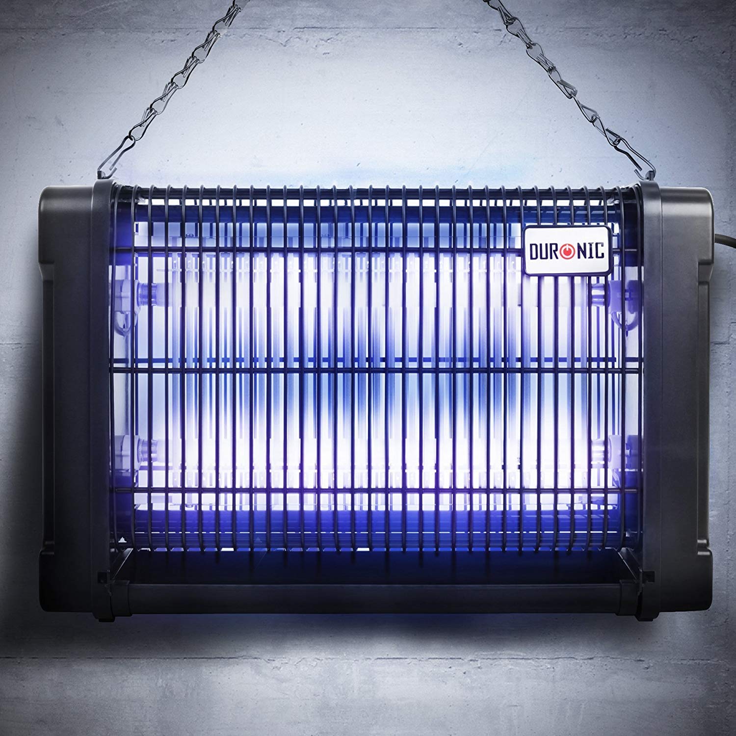 Zoomgoods Fly Killer FK8420 | UV Light Kills Mosquitoes and Flying Insects | Large Size | Slimline | Ceiling or Wall Mountable | Indoor Pest Control | 20W Electric Ultra Violet Zapper | 2x 10W Bulbs