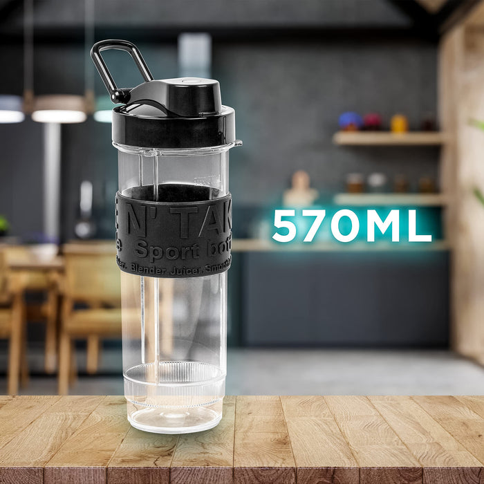 Zoomgoods Blender Spare Bottle 570ml BB5, 570ml Water Bottle For Zoomgoods BL530 and BL540 Blenders Only, BPA Free, Ideal for Camping, Gym, Travel, Hiking - Large