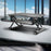 Zoomgoods Sit-Stand Desk DM05D8 | Electric Height Adjustable Office Workstation | 90x59cm Platform | Raises from 16-49cm | Riser for PC Computer Screen, Keyboard, Laptop | Ergonomic Desktop Converter